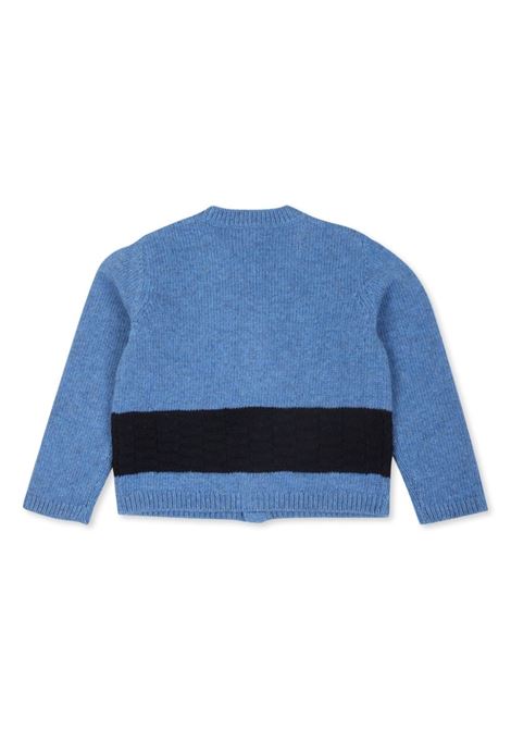 Cardigan azzurro con disegno ricamato Gucci Kids GUCCI | MAGLIONI E CARDIGAN | 793448 XKD534027